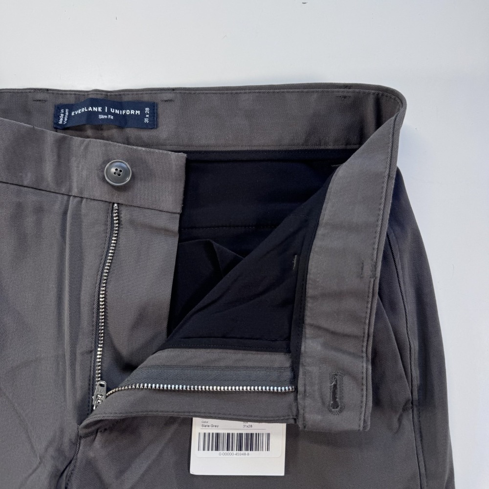 EVERLANE The Slim Fit Performance Chino Pant Uniform Gray Mens 31x28 NWT - Picture 4 of 14